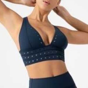 New Gigi C Eden Triangle Cup Cutout Sports Bra Crop Top - size XL